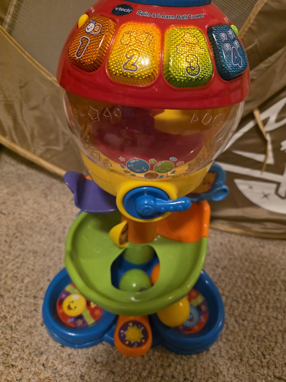 Vtecg Spin & Learn Ball Tower - Colorful Interactive Toddler Toy